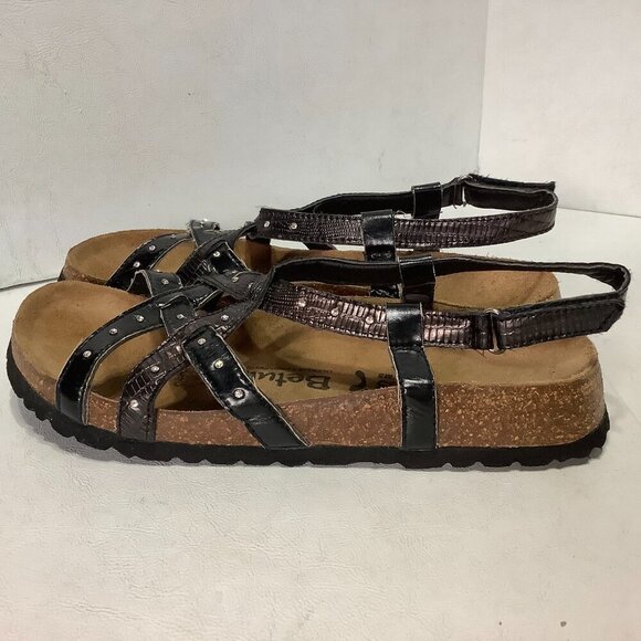 Birkenstock Betula Rhinestone Strappy Studded Sandals EU Size 41 Narrow Black - Picture 5 of 12